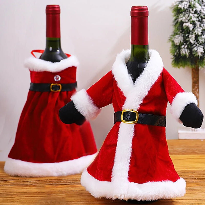 Capa de Vinho Presente Decoração de Natal 2 Peças