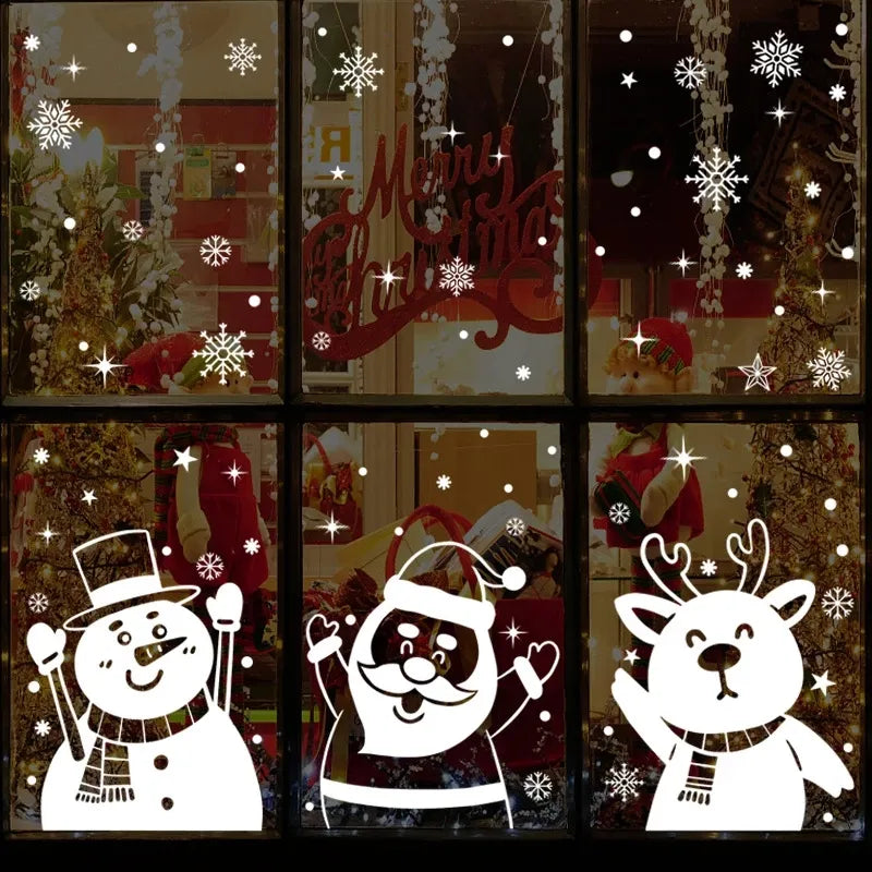 Conjunto Adesivos Decoração de Natal para Janelas 3 Peças