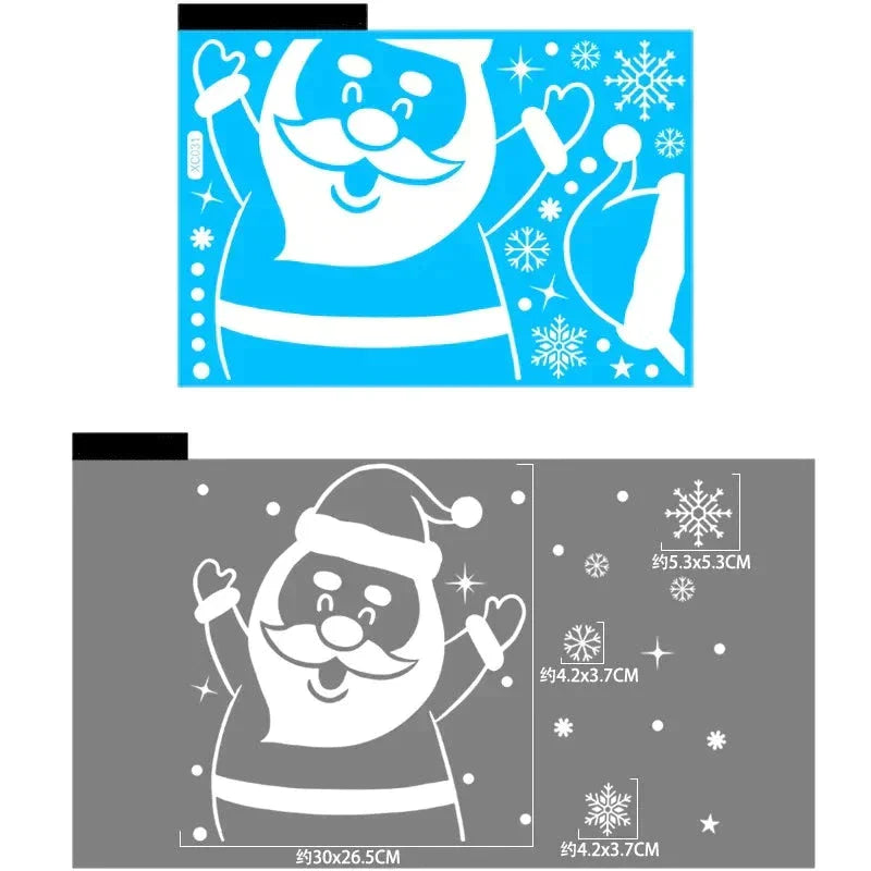 Conjunto Adesivos Decoração de Natal para Janelas 3 Peças