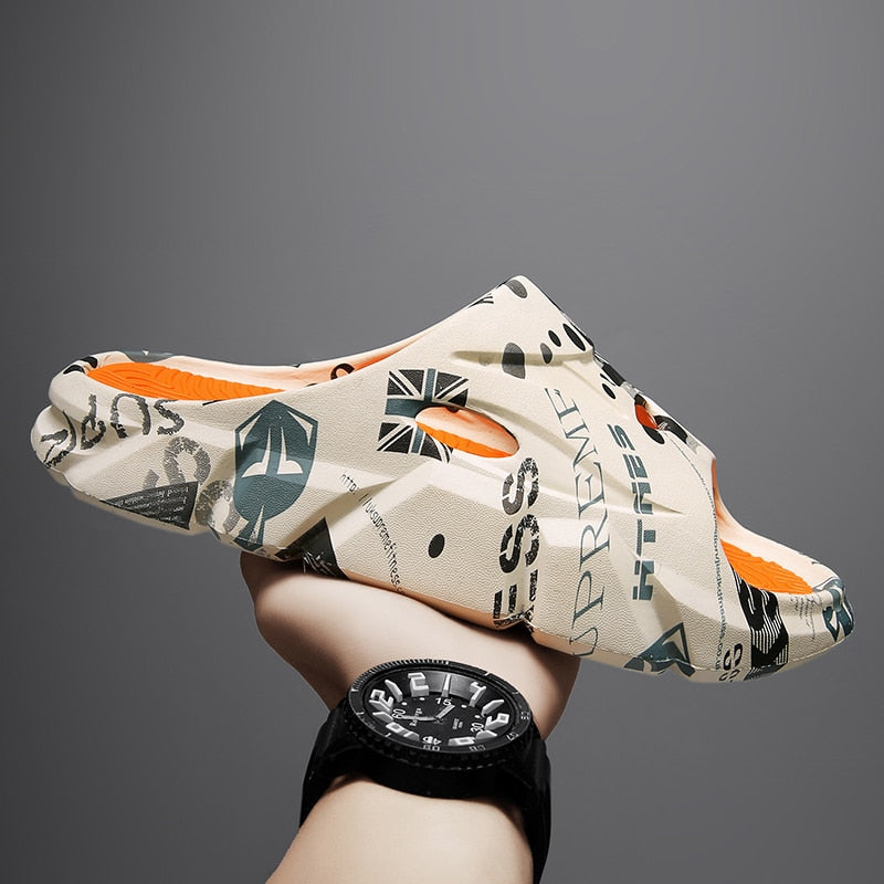 Chinelo Slide Nuvem Estampado Masculino - Salanas® - Salanas