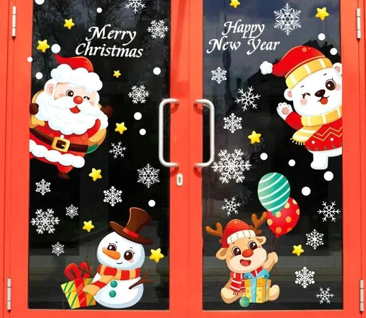 Adesivos para Janelas e Vidros Decoração de Natal